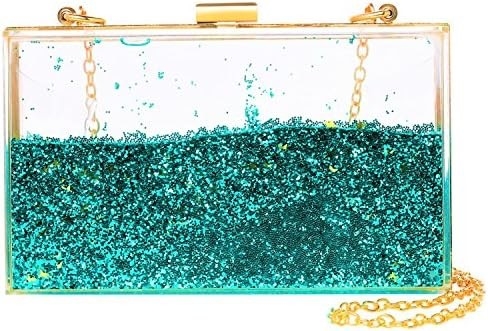 JeVenis Magical Sequins transparentes bolso de embrague bolso de noche para la fiesta novia del baile