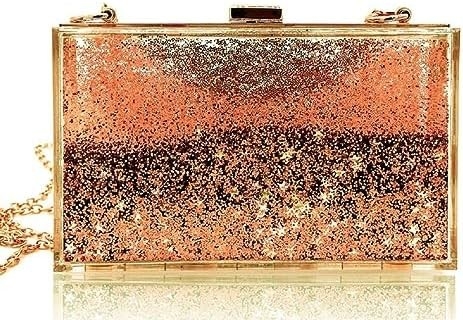 JeVenis Magical Sequins transparentes bolso de embrague bolso de noche para la fiesta novia del baile