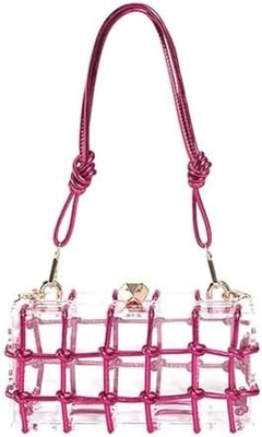 Bolso de acrílico transparente Rinestón de acrílico embrague bolsos de noche de cristal para mujeres Bolso de mano brillante para la fiesta de cócteles de boda