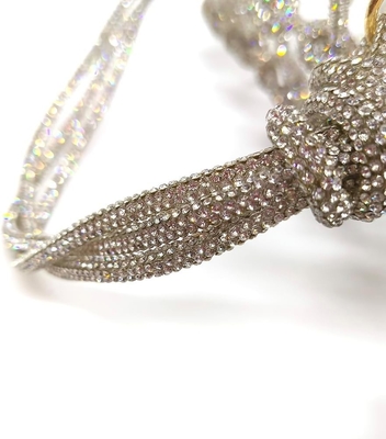 Bolso de acrílico transparente Rinestón de acrílico embrague bolsos de noche de cristal para mujeres Bolso de mano brillante para la fiesta de cócteles de boda