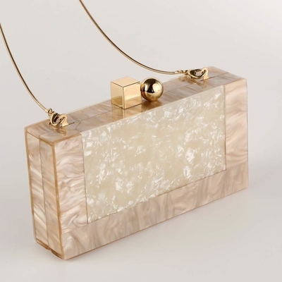 Mujeres bolso de embrague acrílico de noche Glitter bolso de mármol bolso de mano para la boda fiesta de baile
