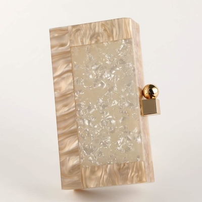 Mujeres bolso de embrague acrílico de noche Glitter bolso de mármol bolso de mano para la boda fiesta de baile
