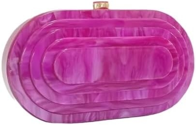 Bolso de acrílico de noche para mujeres con forma de concha Bolso de hombro de cuerpo cruzado Bolso de bolso de bolso de mármol brillante Bolso de mano