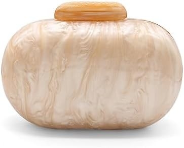 Bolso de acrílico de noche para mujeres con forma de concha Bolso de hombro de cuerpo cruzado Bolso de bolso de bolso de mármol brillante Bolso de mano