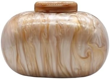 Bolso de acrílico de noche para mujeres con forma de concha Bolso de hombro de cuerpo cruzado Bolso de bolso de bolso de mármol brillante Bolso de mano
