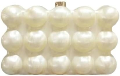 Bolso de acrílico de noche para mujeres con forma de concha Bolso de hombro de cuerpo cruzado Bolso de bolso de bolso de mármol brillante Bolso de mano