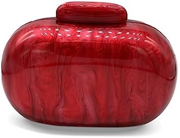 Bolso de acrílico de noche para mujeres con forma de concha Bolso de hombro de cuerpo cruzado Bolso de bolso de bolso de mármol brillante Bolso de mano