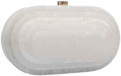 Bolso de acrílico de noche para mujeres con forma de concha Bolso de hombro de cuerpo cruzado Bolso de bolso de bolso de mármol brillante Bolso de mano