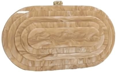 Bolso de acrílico de noche para mujeres con forma de concha Bolso de hombro de cuerpo cruzado Bolso de bolso de bolso de mármol brillante Bolso de mano