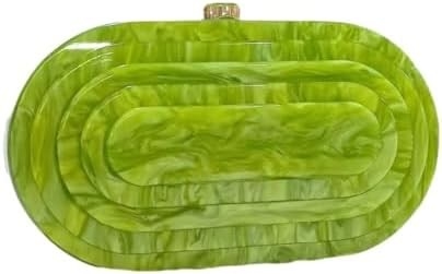 Bolso de acrílico de noche para mujeres con forma de concha Bolso de hombro de cuerpo cruzado Bolso de bolso de bolso de mármol brillante Bolso de mano