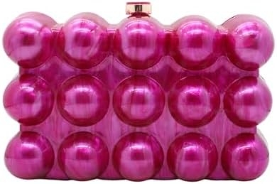 Bolso de acrílico de noche para mujeres con forma de concha Bolso de hombro de cuerpo cruzado Bolso de bolso de bolso de mármol brillante Bolso de mano