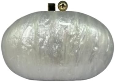 Bolso de acrílico de noche para mujeres con forma de concha Bolso de hombro de cuerpo cruzado Bolso de bolso de bolso de mármol brillante Bolso de mano