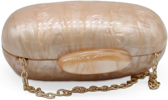Bolso de acrílico de noche para mujeres con forma de concha Bolso de hombro de cuerpo cruzado Bolso de bolso de bolso de mármol brillante Bolso de mano