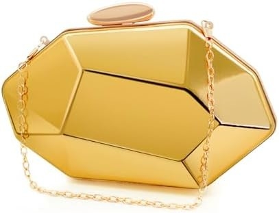 BORSA DE MANO, BORSA GEOMÉTRICA, BORSA de abrazadera para fiestas, bodas y bailes.