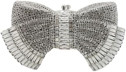 Mujeres UMREN ELEGANTES mariposas bolsas de noche de piedra del rinón lujo cristal de la clavija fiesta de bodas cóctel bolsa de mano