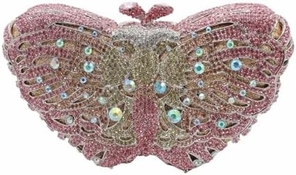 Mujeres UMREN ELEGANTES mariposas bolsas de noche de piedra del rinón lujo cristal de la clavija fiesta de bodas cóctel bolsa de mano