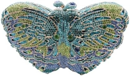 Mujeres UMREN ELEGANTES mariposas bolsas de noche de piedra del rinón lujo cristal de la clavija fiesta de bodas cóctel bolsa de mano