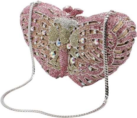Mujeres UMREN ELEGANTES mariposas bolsas de noche de piedra del rinón lujo cristal de la clavija fiesta de bodas cóctel bolsa de mano