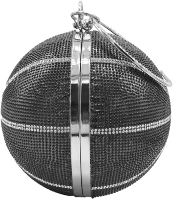 UMREN MUJERES BASKETBALL en forma de cruz bolso de cuerpo piedra de alfombra bola redonda de cristal de la noche bolsa de abrazadera bolsa de mano para la boda