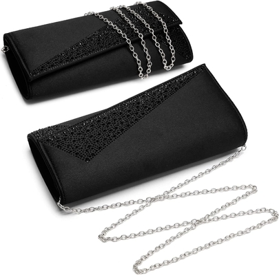DASEIN Mujeres de satén de piedra de rincón Clutch bolsas de la noche brillante brillante bolso de mano para la fiesta de bodas baile de graduación