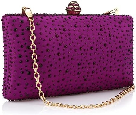 Bolso de noche de mujer Rhinestone brillante Fiesta de la noche de la boda Bolso de mano Bolso de embrague Bolso de hombro