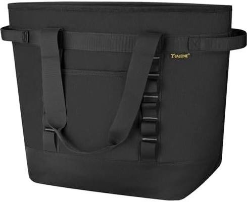 BALEINE LARGE 36-CAN COOLER BAGS aislado, PEVA suave BAG COOLER TOTE, BAG de comestibles aislados con tapa con cremallera