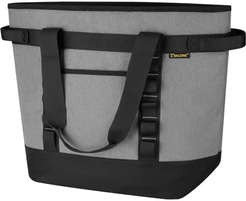 BALEINE LARGE 36-CAN COOLER BAGS aislado, PEVA suave BAG COOLER TOTE, BAG de comestibles aislados con tapa con cremallera