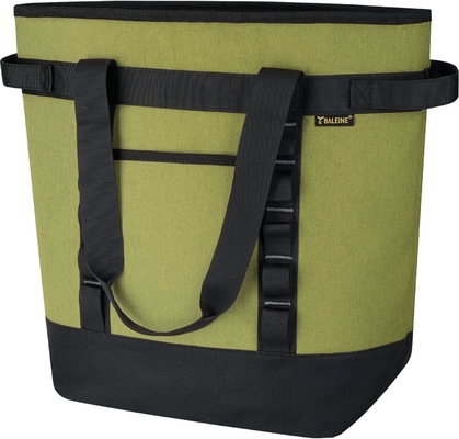 BALEINE LARGE 36-CAN COOLER BAGS aislado, PEVA suave BAG COOLER TOTE, BAG de comestibles aislados con tapa con cremallera