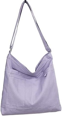 Marca: Kehpish bolsa de algodón de lona económica,bolsa de hombro para mujeres con 3 bolsillos exteriores