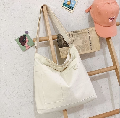 Marca: Kehpish bolsa de algodón de lona económica,bolsa de hombro para mujeres con 3 bolsillos exteriores