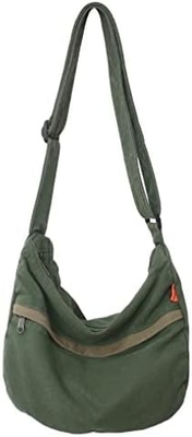 Marca: Kehpish bolsa de algodón de lona económica,bolsa de hombro para mujeres con 3 bolsillos exteriores