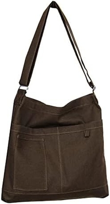 Marca: Kehpish bolsa de algodón de lona económica,bolsa de hombro para mujeres con 3 bolsillos exteriores