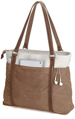 Mujeres portátil bolsa de trabajo ligera tela de esplicitación de 15 pulgadas bolsa de mano
