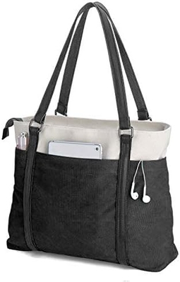 Mujeres portátil bolsa de trabajo ligera tela de esplicitación de 15 pulgadas bolsa de mano