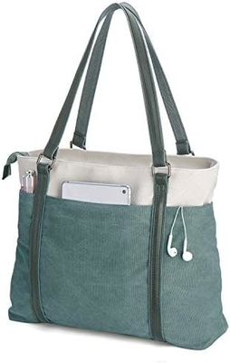 Mujeres portátil bolsa de trabajo ligera tela de esplicitación de 15 pulgadas bolsa de mano