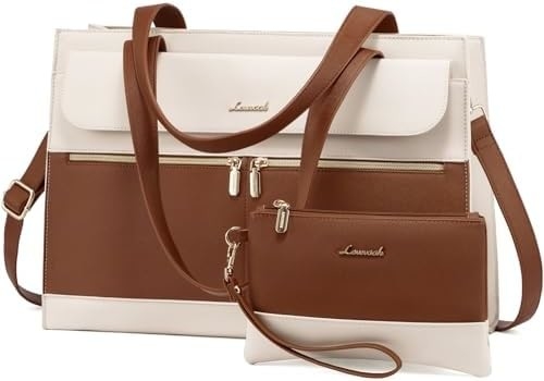 Lovevook LATEPOOK BOLSA PARA MUJERES 15.6 pulgadas LATEPOTT TOTE BOLSA DE TRABAJO PREFESIONAL de cuero computadora BREEFCASE a prueba de agua de negocios