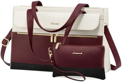 Lovevook LATEPOOK BOLSA PARA MUJERES 15.6 pulgadas LATEPOTT TOTE BOLSA DE TRABAJO PREFESIONAL de cuero computadora BREEFCASE a prueba de agua de negocios