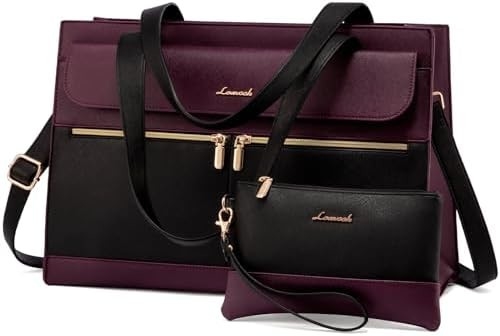 Lovevook LATEPOOK BOLSA PARA MUJERES 15.6 pulgadas LATEPOTT TOTE BOLSA DE TRABAJO PREFESIONAL de cuero computadora BREEFCASE a prueba de agua de negocios