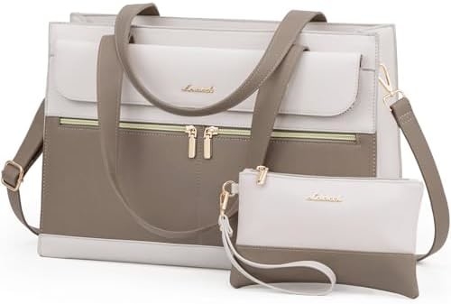 Lovevook LATEPOOK BOLSA PARA MUJERES 15.6 pulgadas LATEPOTT TOTE BOLSA DE TRABAJO PREFESIONAL de cuero computadora BREEFCASE a prueba de agua de negocios