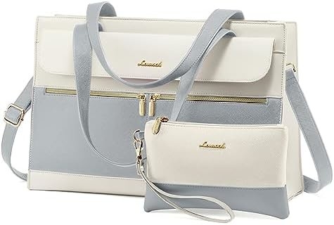Lovevook LATEPOOK BOLSA PARA MUJERES 15.6 pulgadas LATEPOTT TOTE BOLSA DE TRABAJO PREFESIONAL de cuero computadora BREEFCASE a prueba de agua de negocios