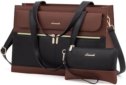 Lovevook LATEPOOK BOLSA PARA MUJERES 15.6 pulgadas LATEPOTT TOTE BOLSA DE TRABAJO PREFESIONAL de cuero computadora BREEFCASE a prueba de agua de negocios