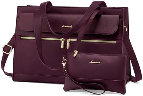 Lovevook LATEPOOK BOLSA PARA MUJERES 15.6 pulgadas LATEPOTT TOTE BOLSA DE TRABAJO PREFESIONAL de cuero computadora BREEFCASE a prueba de agua de negocios