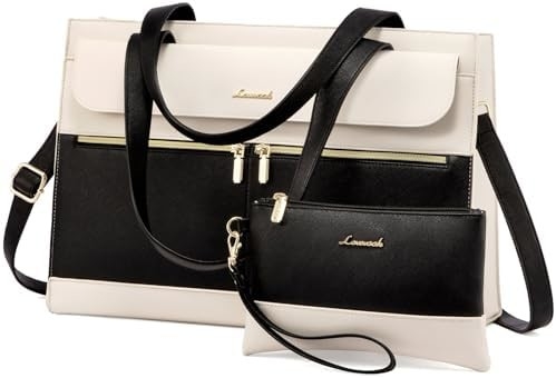 Lovevook LATEPOOK BOLSA PARA MUJERES 15.6 pulgadas LATEPOTT TOTE BOLSA DE TRABAJO PREFESIONAL de cuero computadora BREEFCASE a prueba de agua de negocios