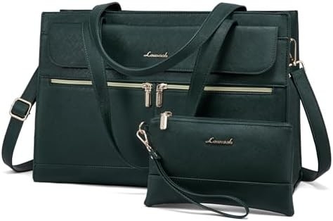 Lovevook LATEPOOK BOLSA PARA MUJERES 15.6 pulgadas LATEPOTT TOTE BOLSA DE TRABAJO PREFESIONAL de cuero computadora BREEFCASE a prueba de agua de negocios