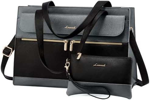 Lovevook LATEPOOK BOLSA PARA MUJERES 15.6 pulgadas LATEPOTT TOTE BOLSA DE TRABAJO PREFESIONAL de cuero computadora BREEFCASE a prueba de agua de negocios