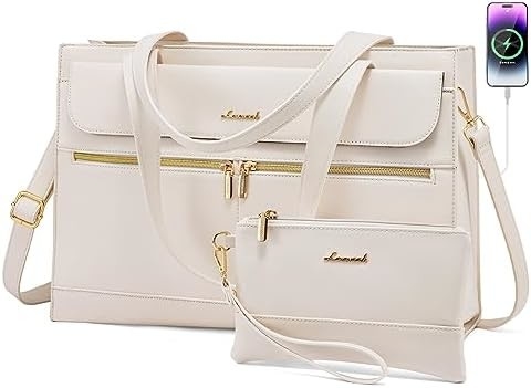 Lovevook LATEPOOK BOLSA PARA MUJERES 15.6 pulgadas LATEPOTT TOTE BOLSA DE TRABAJO PREFESIONAL de cuero computadora BREEFCASE a prueba de agua de negocios