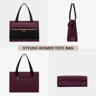 Lovevook LATEPOOK BOLSA PARA MUJERES 15.6 pulgadas LATEPOTT TOTE BOLSA DE TRABAJO PREFESIONAL de cuero computadora BREEFCASE a prueba de agua de negocios