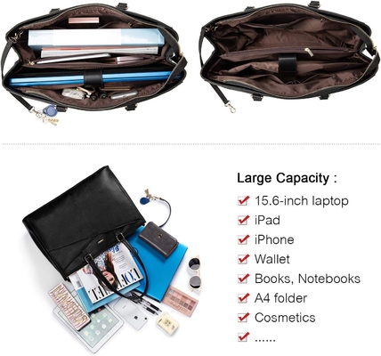 BOLSA DE CUERPO INDUCTIVO de 15,6 pulgadas BOLSA DE COMPUTADOR BUSINESS OFFICE WORK BREEFCASE Negro