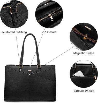 BOLSA DE CUERPO INDUCTIVO de 15,6 pulgadas BOLSA DE COMPUTADOR BUSINESS OFFICE WORK BREEFCASE Negro