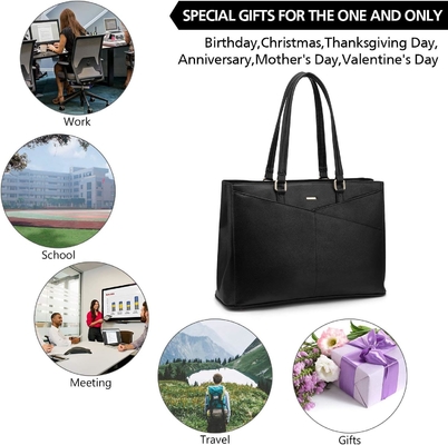 BOLSA DE CUERPO INDUCTIVO de 15,6 pulgadas BOLSA DE COMPUTADOR BUSINESS OFFICE WORK BREEFCASE Negro